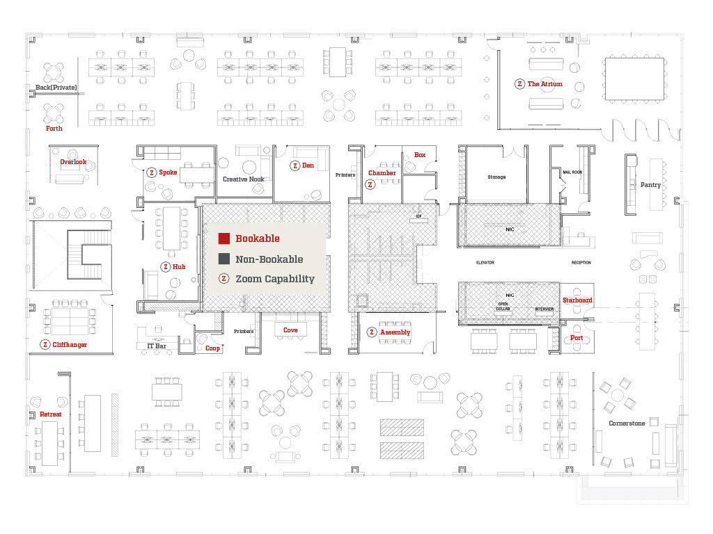 Greenville, SC Office floorplan — first section