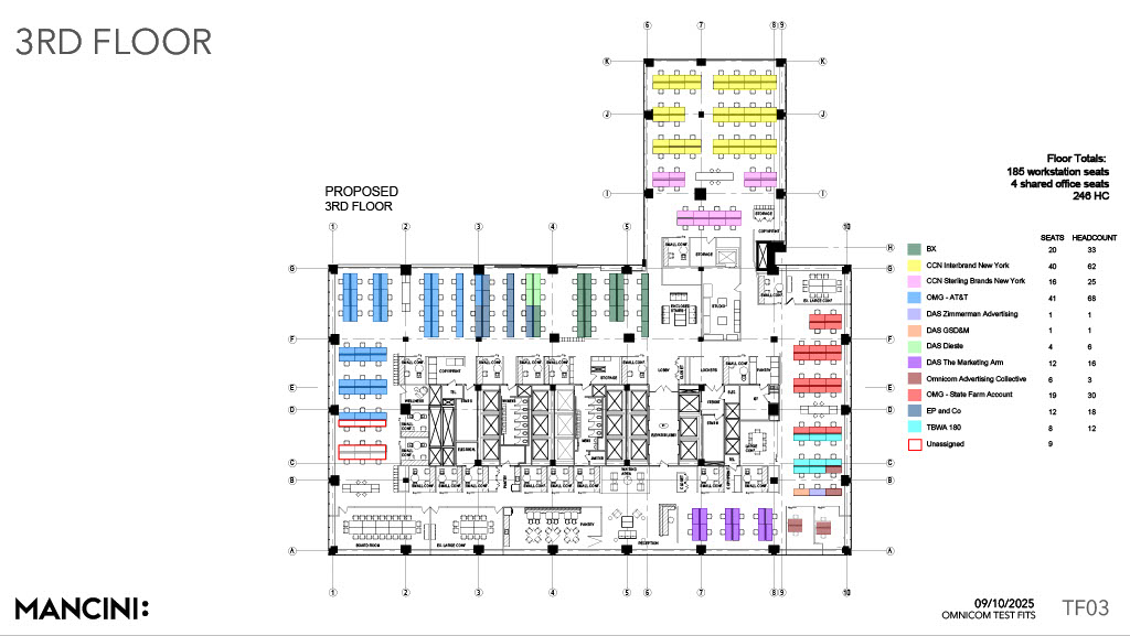 New York Office floorplan — 622 3rd Ave, 3rd floor